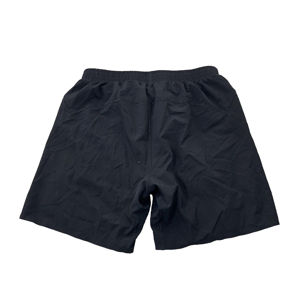 Zyia Active Small Men Shorts 2 in 1 Black Lined 6" Inseam Athletic 42-9